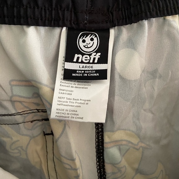 Neff Gray Swim Trunks with Yellow Duck Print - Picture 4 of 5